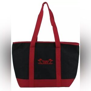 *NEW🔥 Trader Joe's  Insulated Reusable Shopping Bag 7 Gallons Black Red 🔥 joes